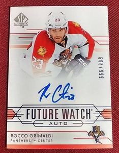 lot 43 image: Rocco Grimaldi Rookie Auto Card - #d999