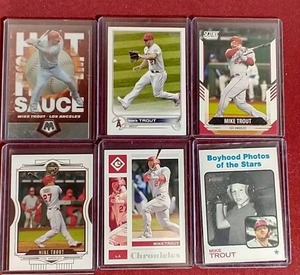 lot 46 image: (6) Mike Trout Cards