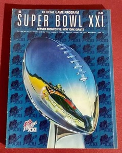 lot 79 image: Super Bowl XXI Program - Broncos vs Giants