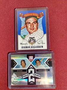 lot 80 image: (2) #d Harmon Killebrew Insert Cards