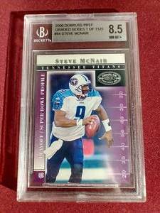 lot 82 image: 2000 Donruss Preferred Graded Series Steve McNair BCG 8.5