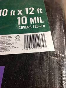 Everbilt 10 ft. x 12 ft. Brown Heavy Duty Tarp not used