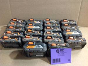 Lot of salvage assorted Ridgid 18v Batteries