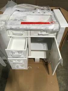 lot 33 image: Home Decorators Collection Sonoma 36 in. W x 22 in. D x 34 in. H Bath Vanity in White with White Carrara Marble Top, Open Box, Review all pictures