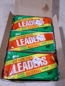 lot 65 image: 1989 Topps Major League Leaders Baseball Cards
