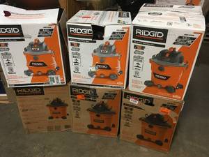 Mix Lot of assorted Ridgid Shop Vacuums, Various Sizes and Conditions, review all pictures
