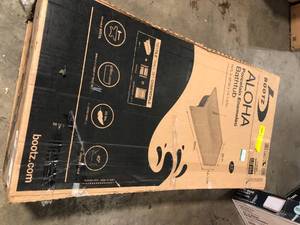 lot 6 image: Bootz Industries Aloha 60 in. Right Drain Rectangular Alcove Soaking Bathtub in Bone, Open Box, Review all pictures