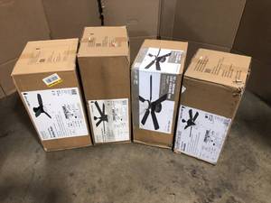 lot 19 image: Mix Lot of assorted Ceiling Fans, Lot of 4, Customer return, Review all pictures