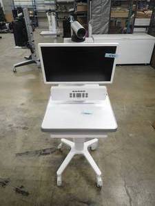 Avizia&nbspAVZ-MFG-CA300-A-CART Medical Cart with BenQ vvv2430-B 24 Monitor and Tandberg TTC8-05 Conference Camera  includes all cables photod (power cable and audio visual cables)