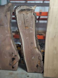 lot 2 image: BLACK WALNUT Live Edge Slab - Thickness 2-12 x 101 x 30 Max Width - Kiln Dried and Surfaced