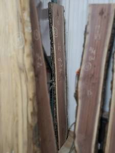 lot 10 image: BLACK WALNUT Live Edge Slab - Thickness 2-12 x 83 x 15 Max Width - Kiln Dried and Surfaced