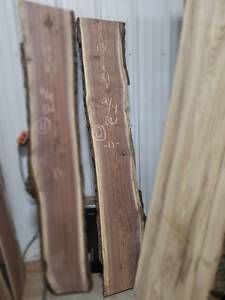 lot 12 image: BLACK WALNUT Live Edge Slab - Thickness 2-14 x 81 x 13 Max Width - Kiln Dried and Surfaced