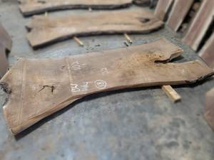 lot 18 image: BLACK WALNUT Live Edge Slab - Thickness 2-34 x 102 x 42 Max Width - Kiln Dried