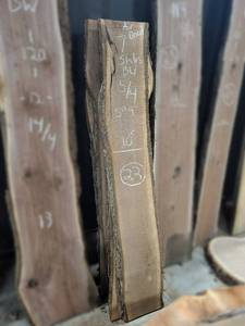lot 22 image: (7) BLACK WALNUT Live Edge Slabs - Thickness 1-14 x Approx. 69 x 10 Each - Air Dried