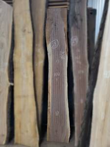 lot 28 image: BLACK WALNUT Live Edge Slab - Thickness 2 x 102 x 17 Max Width - Kiln Dried and Surfaced