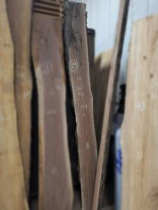 lot 29 image: BLACK WALNUT Live Edge Slab - Thickness 2 x 114 x 12 Max Width - Kiln Dried and Surfaced