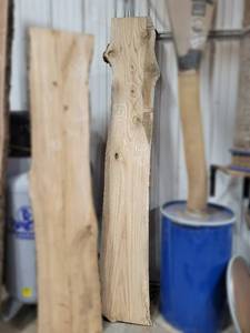 lot 32 image: PIN OAK Live Edge Slab - Thickness 2-12 x 102 x 15 Max Width - Kiln Dried and Surfaced