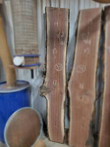 lot 33 image: BLACK WALNUT Live Edge Slab - Thickness 2-12 x 83 x 17 Max Width - Kiln Dried and Surfaced