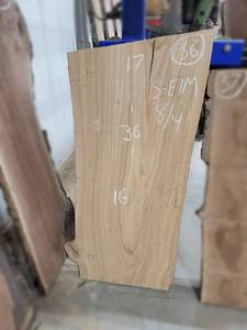 lot 36 image: SIBERIAN ELM Live Edge Slab - Thickness 2 x 36 x 17 Max Width - Kiln Dried and Surfaced