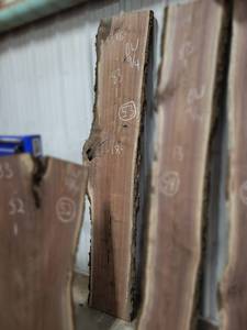 BLACK WALNUT Live Edge Slab - Thickness 2-14 x 83 x 18 Max Width - Kiln Dried and Surfaced