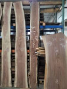 BLACK WALNUT Live Edge MANTLE Slab - Thickness 3-12 x 123 x 14 Max Width - Kiln Dried and Surfaced