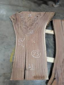 BLACK WALNUT Live Edge Slab - Thickness 2-12 x 56 x 38 Max Width - Kiln Dried and Surfaced