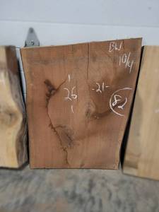 BLACK WALNUT Live Edge Slab - Thickness 2-12 x 26 x 21 Max Width - Kiln Dried and Surfaced
