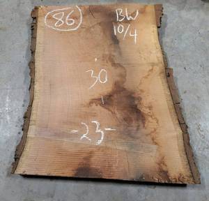 BLACK WALNUT Live Edge Slab - Thickness 2-12 x 30 x 23 Max Width - Kiln Dried and Surfaced