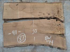BLACK WALNUT Live Edge Slabs - Thickness 2-34 x 41 x 30 Combined Max Width - Kiln Dried and Surfaced - Great for Epoxy