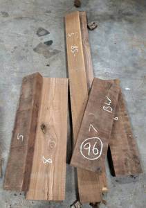 (7) BLACK WALNUT Boards - Up to 58 Long x 8 Max Width - Up to 2 Thickness - Kiln Dried and Surfaced