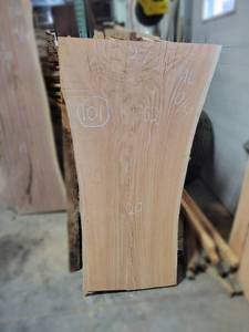 HONEY LOCUST Live Edge Slab - Thickness 2-12 x 52 x 27 Max Width - Kiln Dried and Surfaced