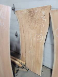 HONEY LOCUST Live Edge Slab - Thickness 2-12 x 51 x 28 Max Width - Kiln Dried and Surfaced