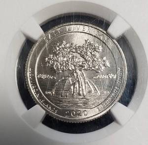 2020 W SALT BAY NATIONAL PARK WWII PRIVY MARK US QUARTER NGC MS65