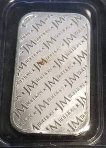 1 TROY OZ .999  FINE SILVER BAR JM SEALED