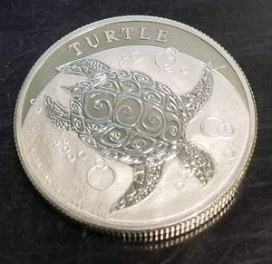 2015 NIUE SALT WATER TURTLE 1 TROY OZ .999 FINE SILVER