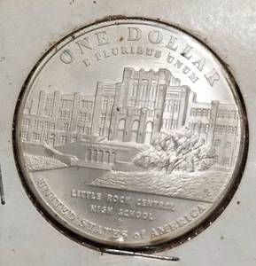 2007 US SILVER DOLLAR LITTLEROCK DESEGRATION COMMEMORATIVE