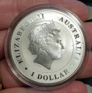 2014 AUSTRALIAN SALT WATER CROCODIL 1 TROY OZ .999 FINE SILVER IN AIRTITE