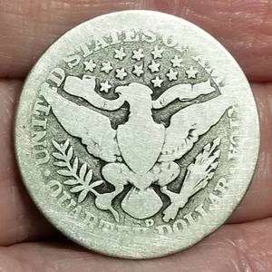 1908-D US BARBER QUARTER