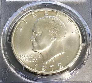 1972-S EISENHOWER SILVER DOLLAR MS67 PCGS HIGH GRADE COIN