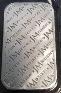 1 TROY OZ .999 FINE SILVER BAR JM SEALED