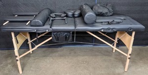 lot 134 image: Portable Adjustable Height Treatment Table for Massage or Chiropractic Treatment  B