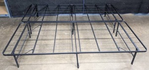 lot 137 image: Folding Metal Bed Frame Converts from Two (2) Twin or One (1) King Frame  B