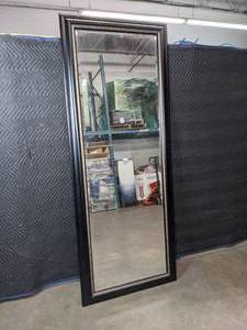 lot 136 image: Large Black Framed WallDressing Room Mirror  B