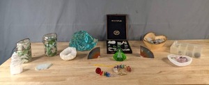 lot 130 image: Collection of Rocks, Crystals, Sea Glass and Other Items  B