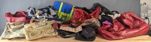 lot 126 image: Large Collection of Purses, Tote Bags, Clutches, Makeup Bags, Wheeled Luggage Bag, and More  B