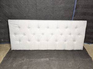 lot 181 image: Queen Bed Frame with Quilted Headboard N