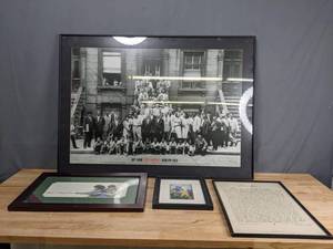 lot 207 image: Harlem 1958 Jazz Portrait, Flower Portrait, Framed Education Poem and We As One Framed Print  K