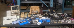 lot 15 image: A Large Collection of Various Jewelry Including Rings, Necklaces, Bracelets and Earrings with Jewelry Boxes  B