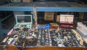 lot 14 image: A Large Collection of Various Jewelry Including Rings, Necklaces, Bracelets and Earrings with Jewelry Boxes  B