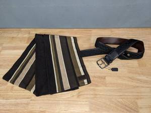 lot 211 image: Coach Wool Scarf and Large Coach Belt  K